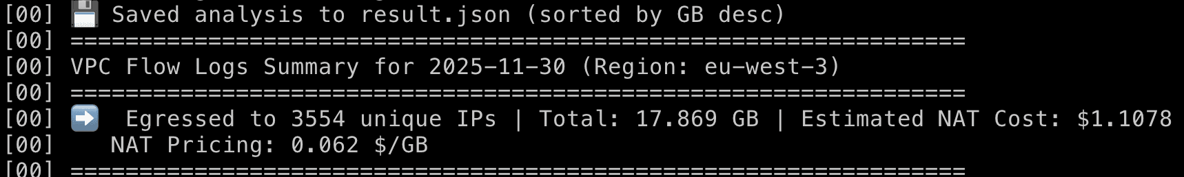 VPC Flow Logs Report